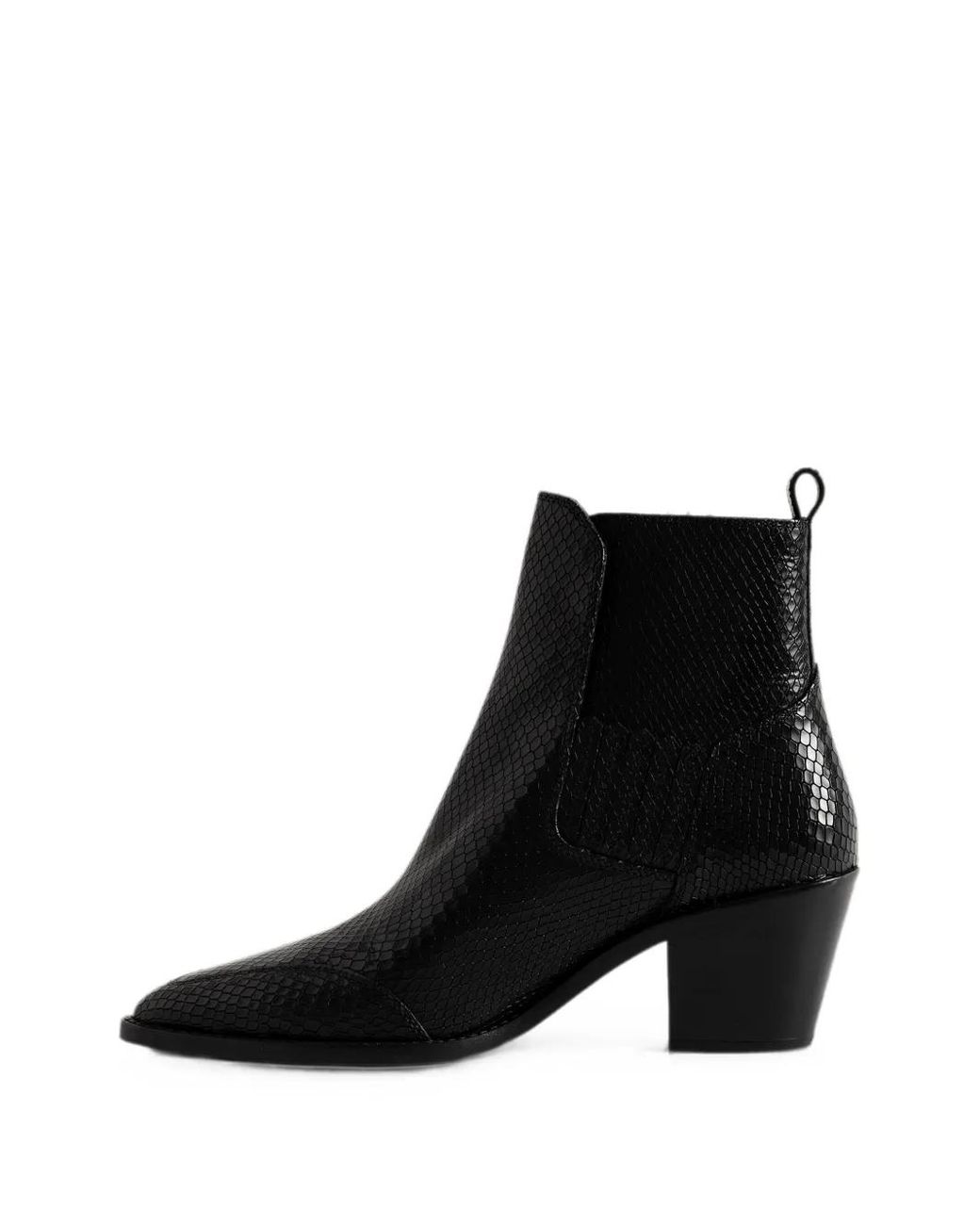 Zadig & Voltaire Black Tyler Soft Wild Ankle Boots