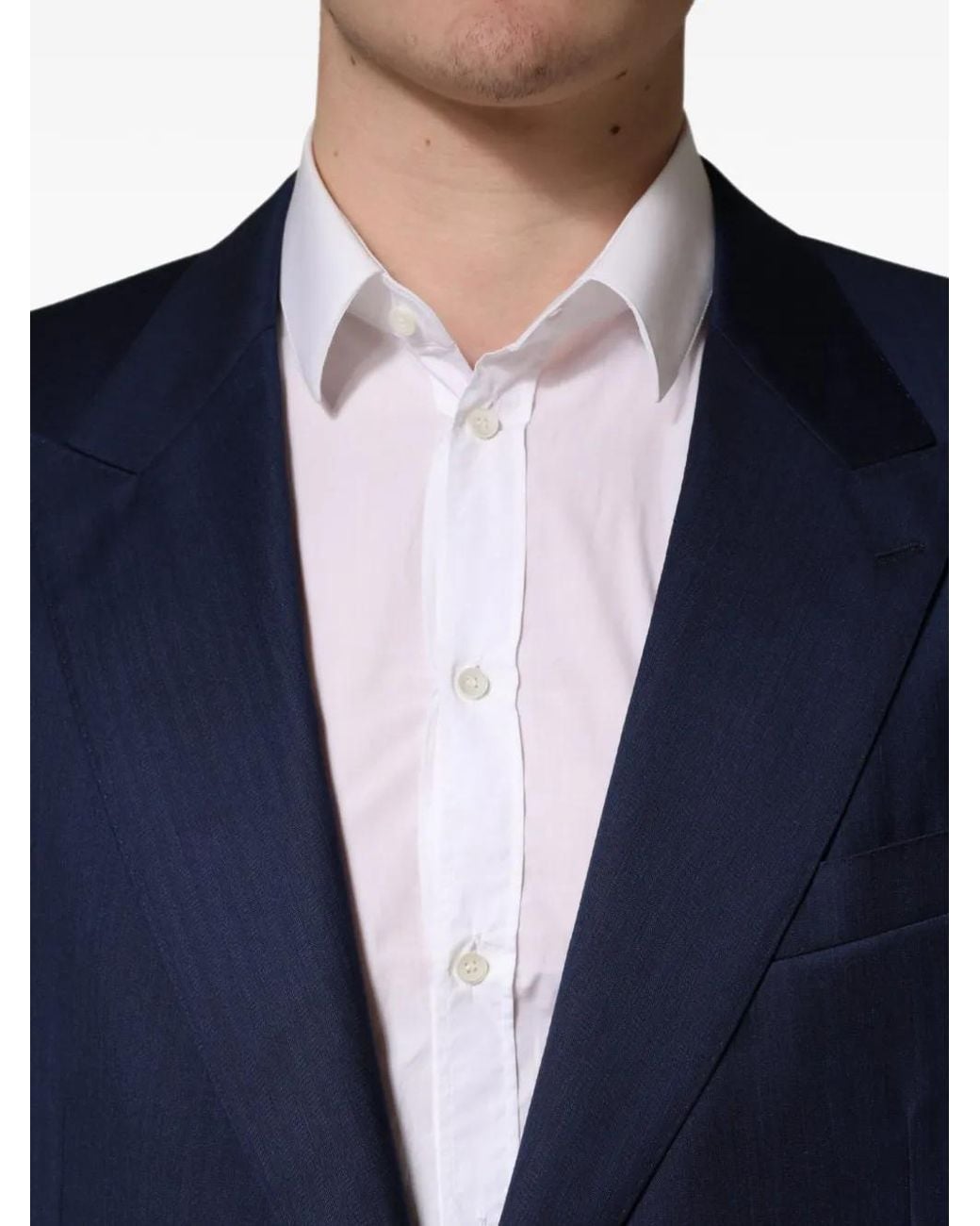 Dolce & Gabbana Blue Single-Breasted Blazer for men
