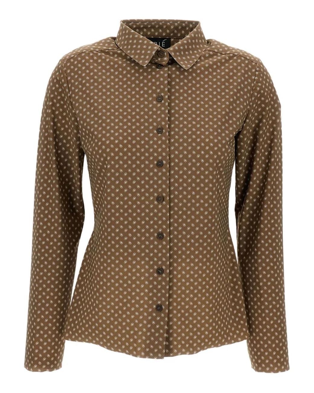 Irie Brown Paisley-Print Shirt