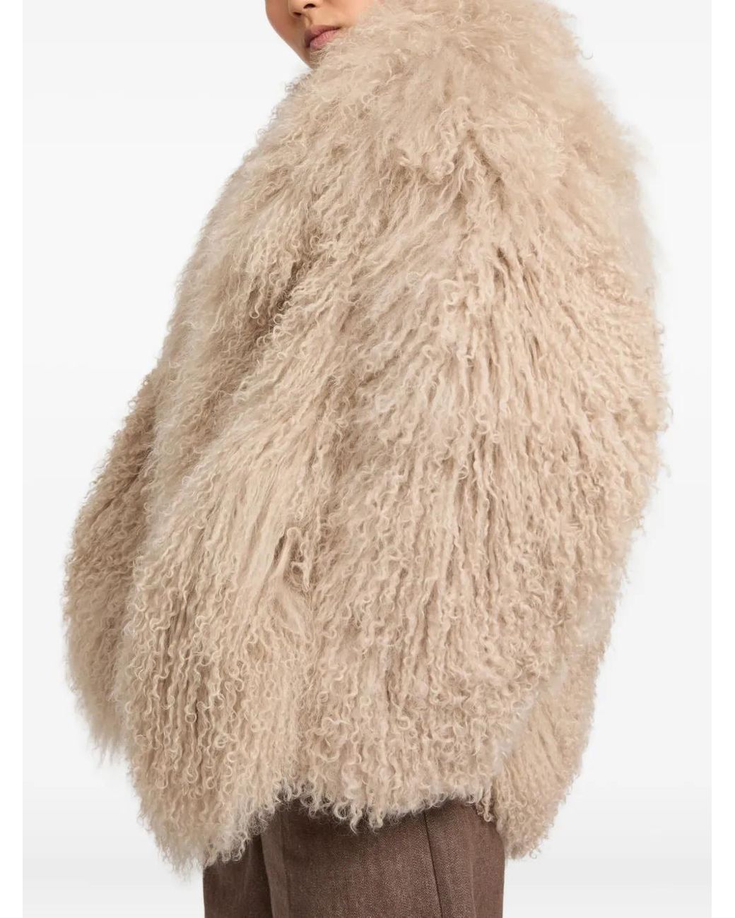 Yves Salomon Natural Shearling Jacket