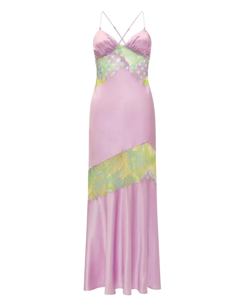 Donde Esteban Pink Lila Salpicón Midi Dress