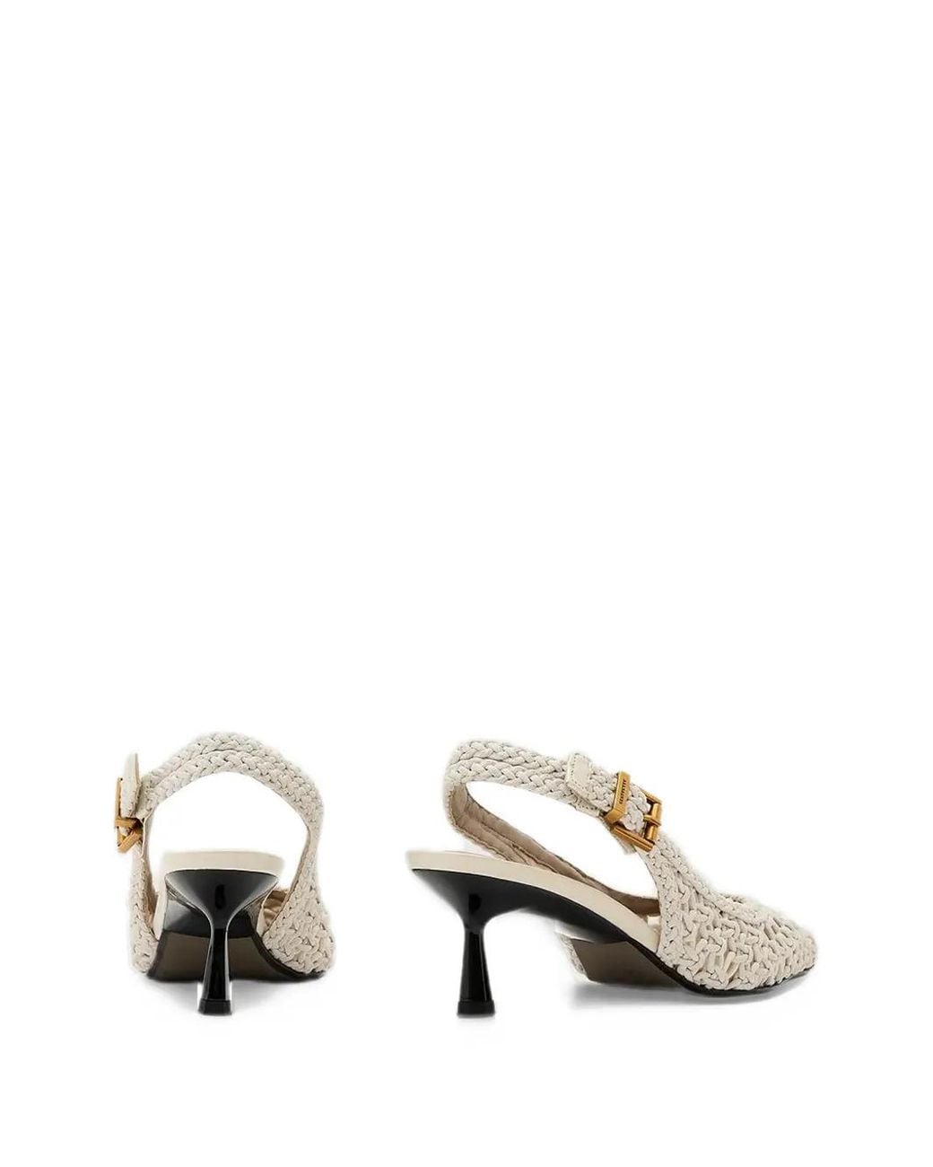 AllSaints Slingback Pointed-Toe Heels in White | Lyst