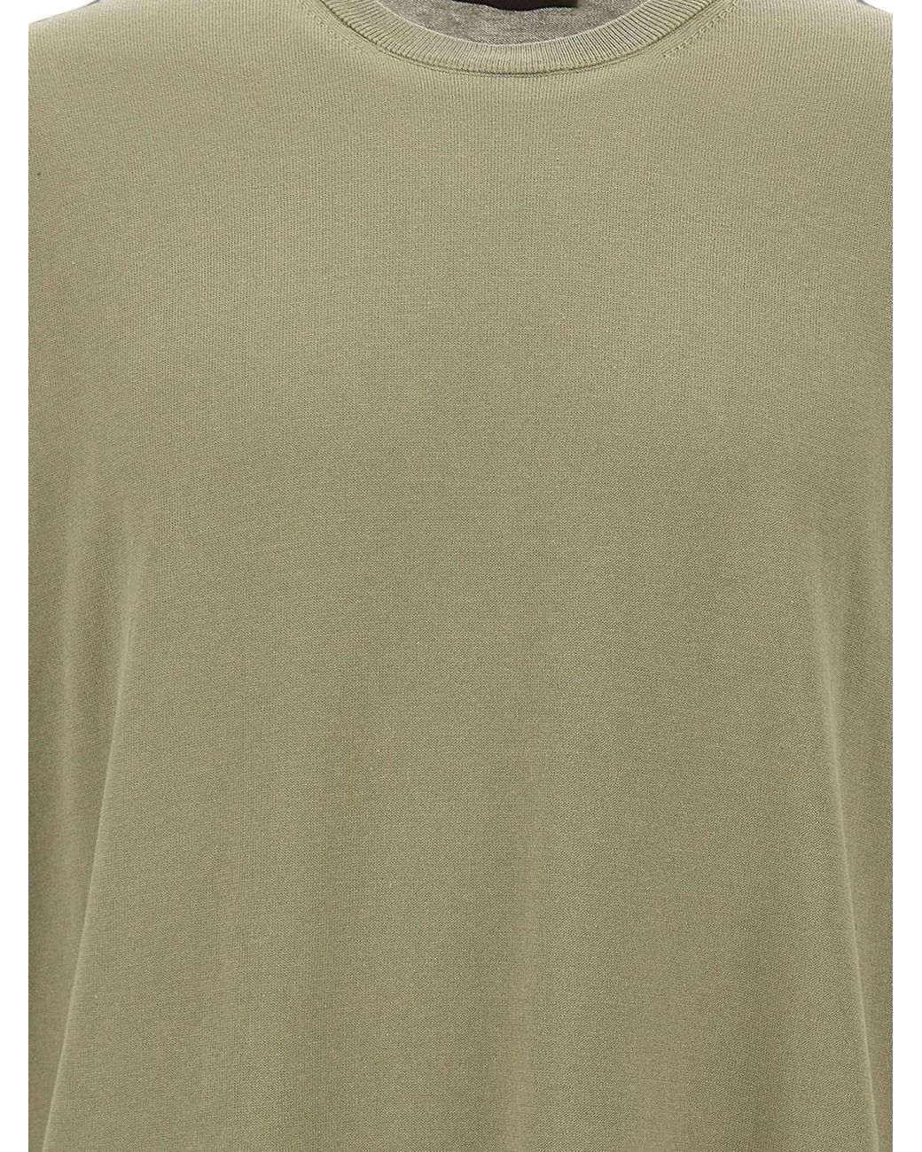 FILIPPO DE LAURENTIIS Green Crew-Neck Short-Sleeve T-Shirt for men