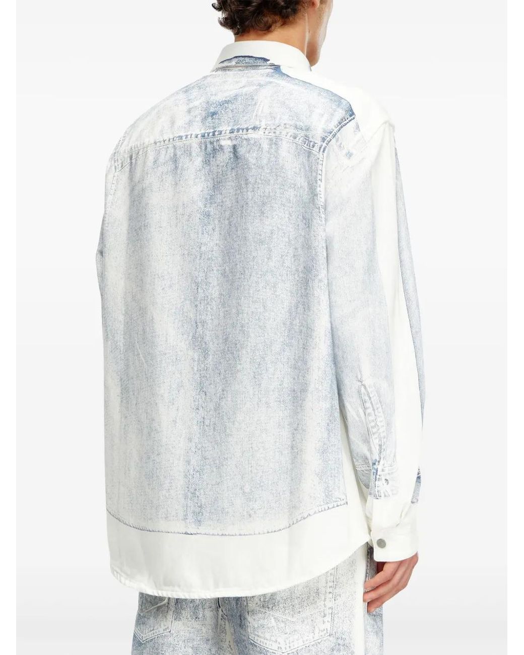 DIESEL Blue D-Simply-Over-S Denim Shirt for men