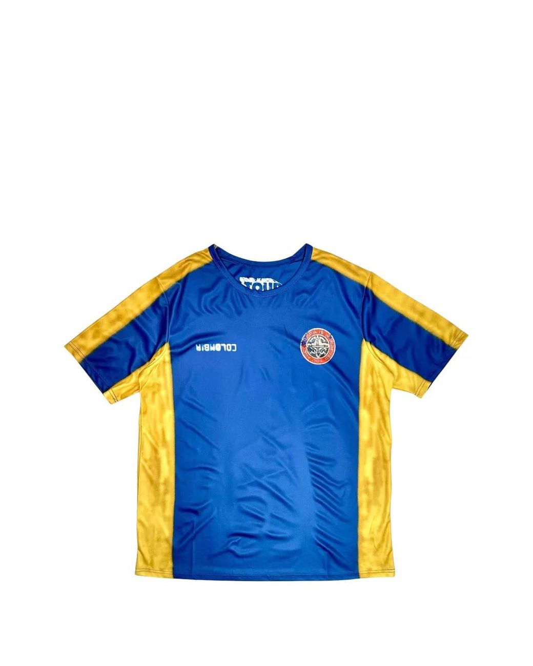 Travis Scott Blue Colombia Number-Print T-Shirt for men