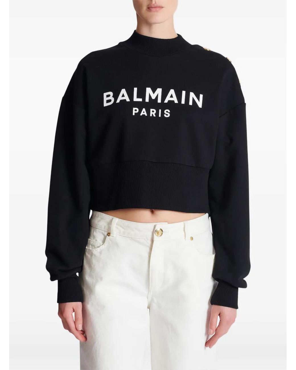 Balmain Sweater Met Logo in het Black