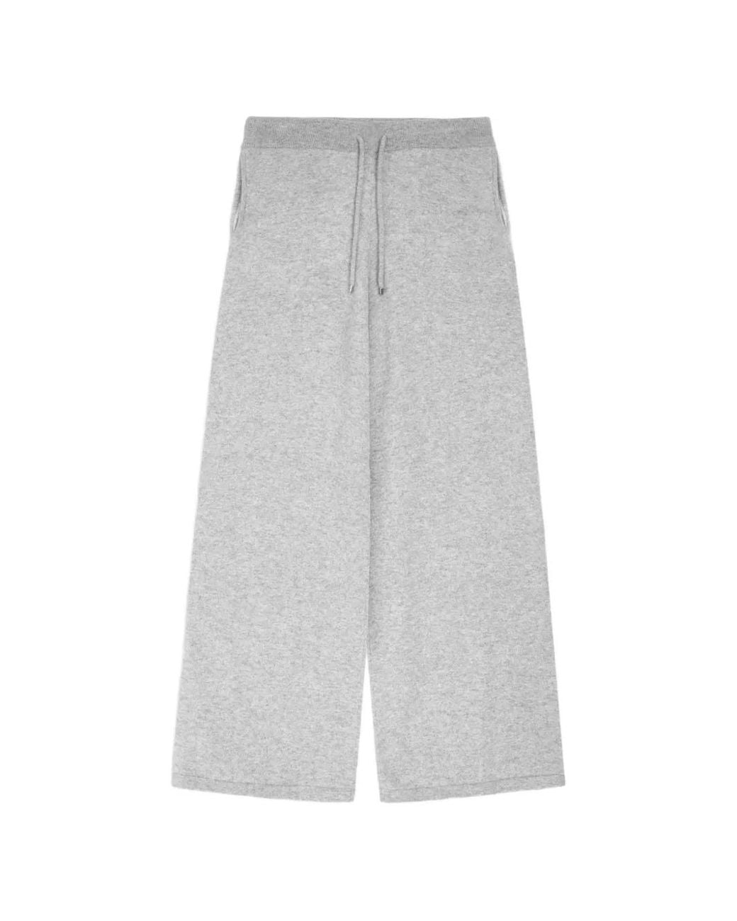 Vera Wang Gray Jordan Wide-Leg Track Pants