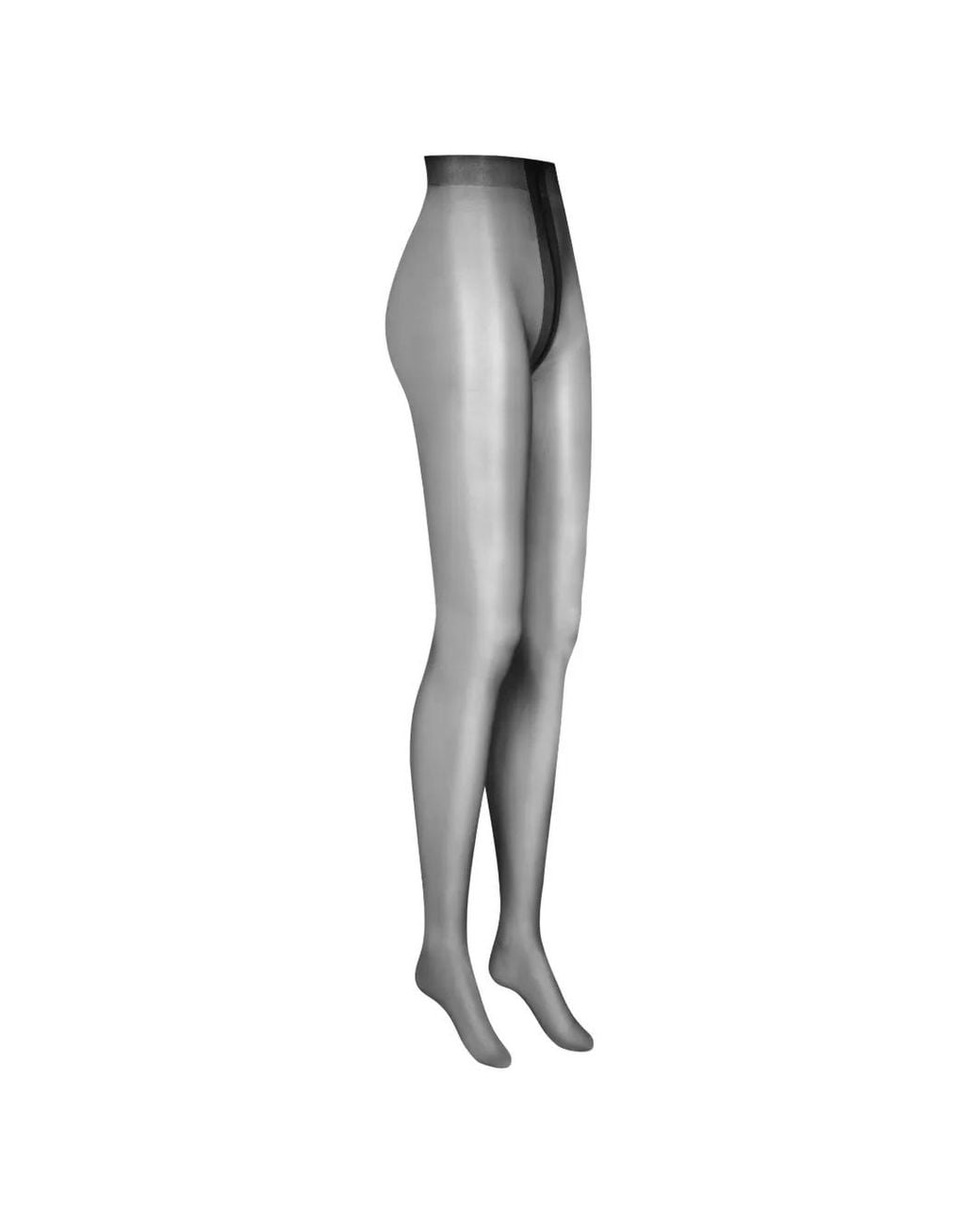 Scandale Black Glossy 10D High-Waisted Tights