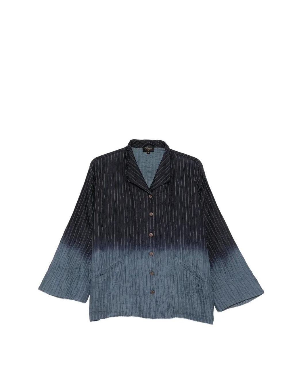 Raga Blue Veste À Fines Rayures Et Effet Froissé