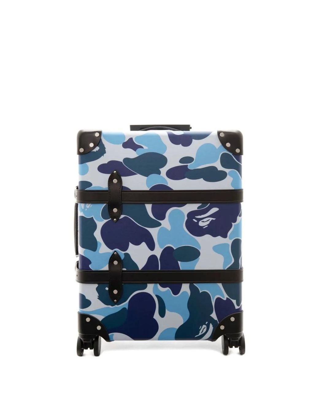 A Bathing Ape Blue X Globe-Trotter Camouflage-Pattern Holdall for men