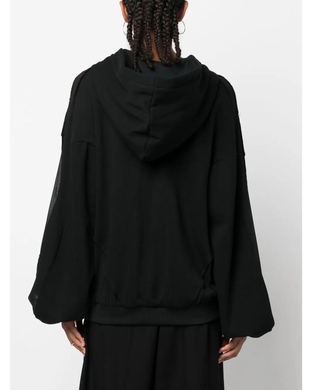 Tom Ford Black Panelled Zip-up Hoodie