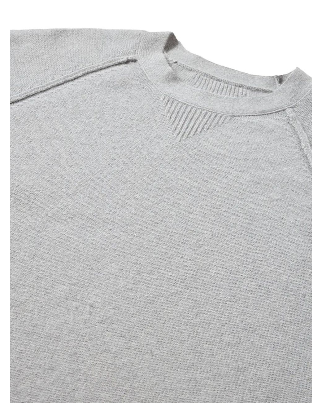 Fortela Gray Harvard Raglan-Sleeve Sweatshirt for men