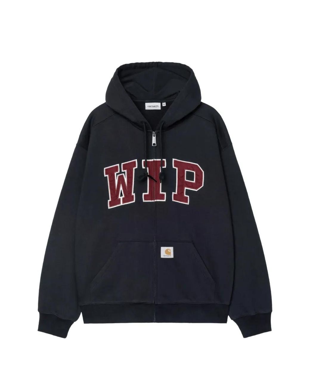 Carhartt Blue Logo-Appliqué Zip-Up Hoodie for men