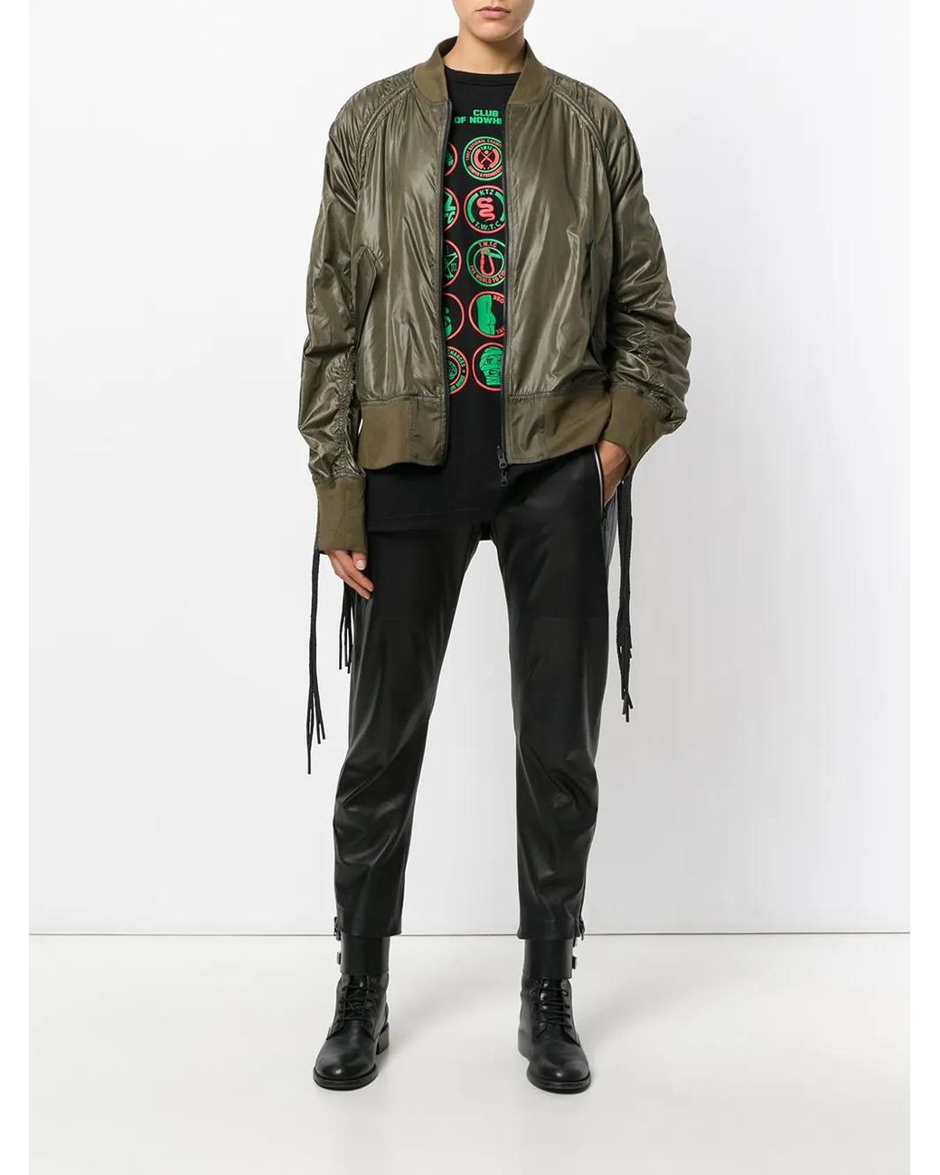 KTZ Green Corded Bomber Jacket