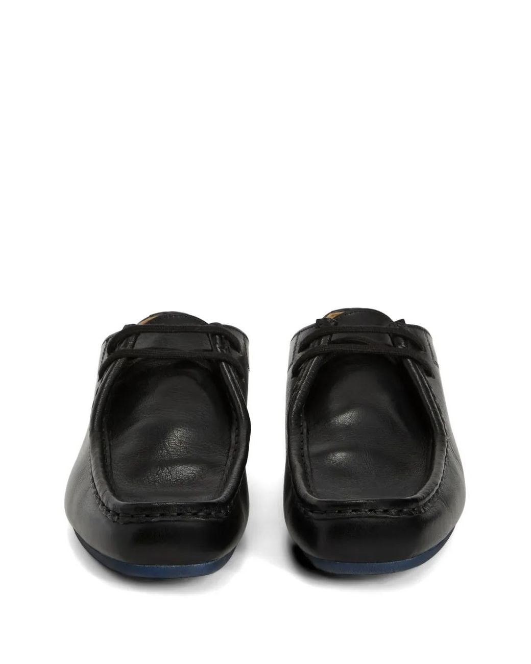 Jil Sander Black Lace-Up Loafers With Piping for men