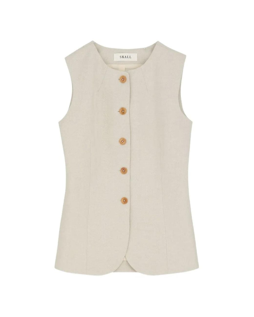 Skall Studio White Clementine Tailored Waistcoat