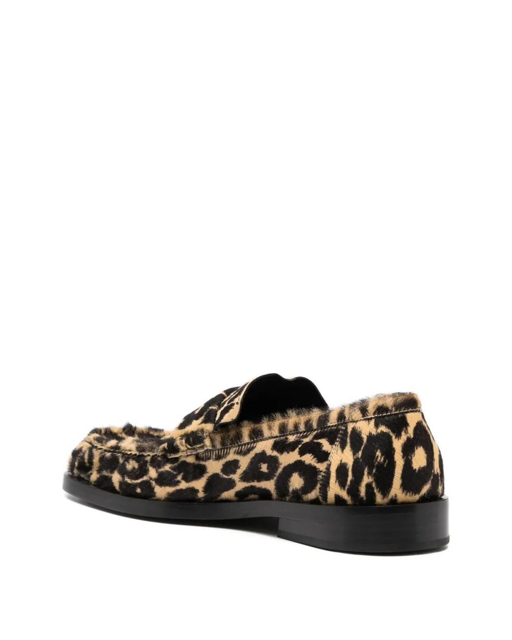 Jil Sander Brown Leopard-Print Loafers for men