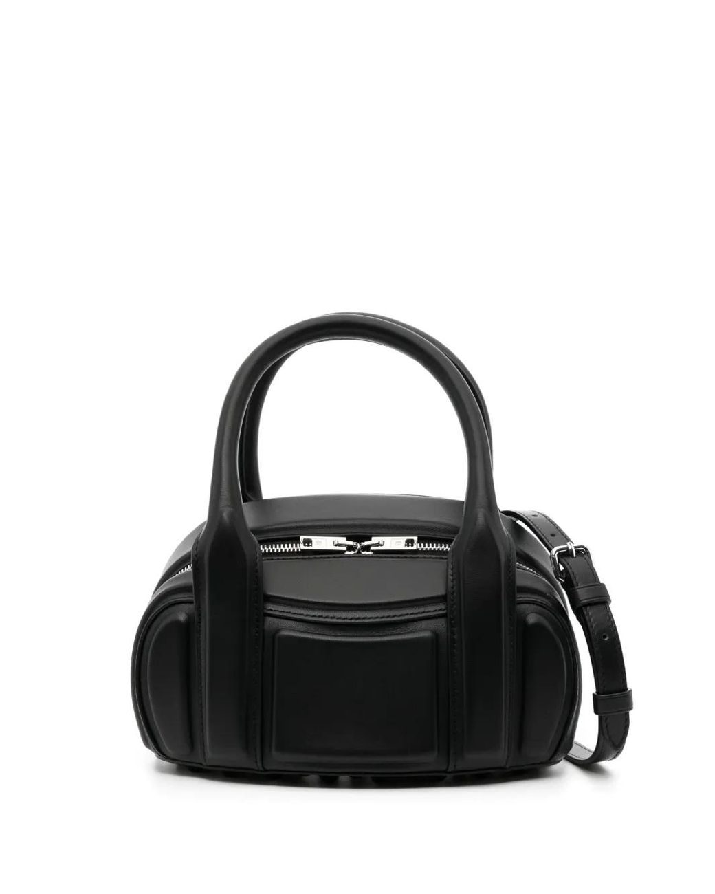Alexander Wang Black Small Roc Panelled Leather Bag