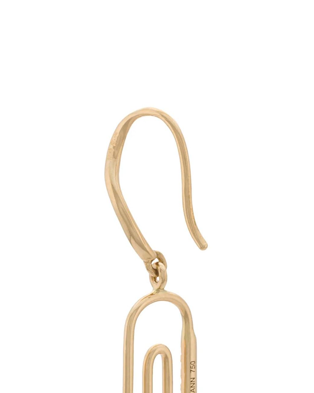 Aurelie Bidermann White 18Kt Paper Clip Earring