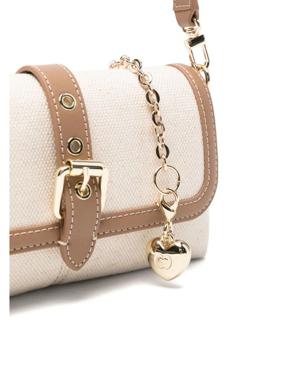 Maje Natural Miss M Walk Canvas & Leather Mix Bag
