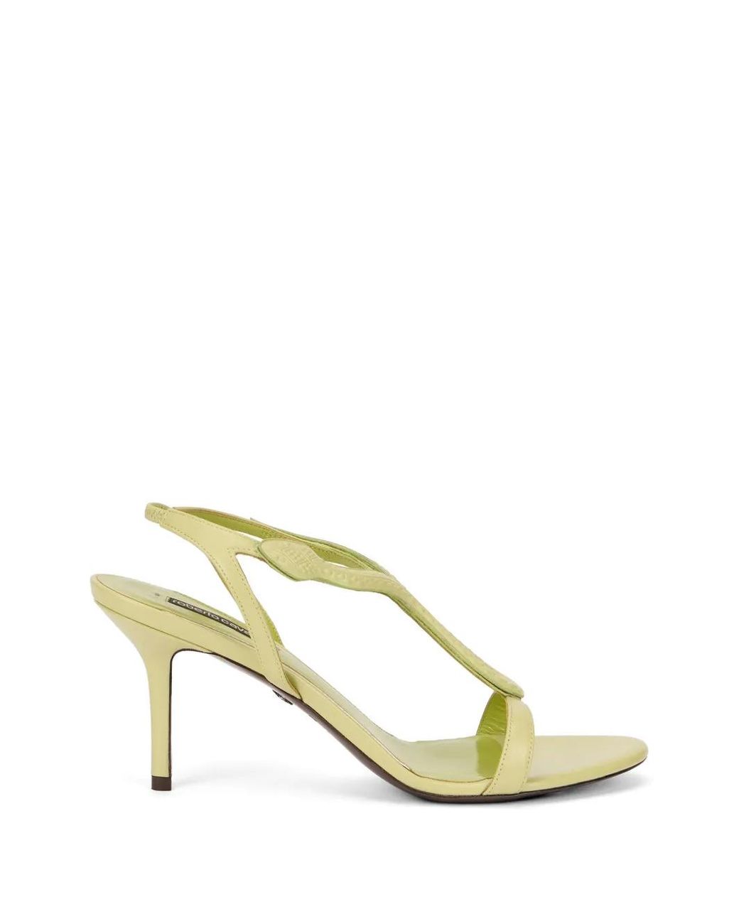 Roberto Cavalli Metallic Curve-Strap Sandals
