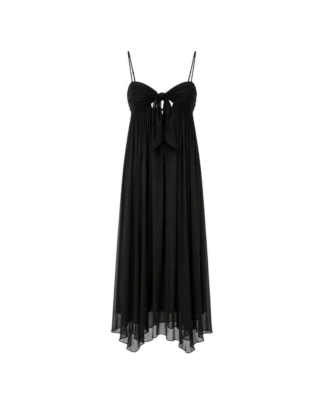 Twinset Black Bow-Detail Cut-Out Dress