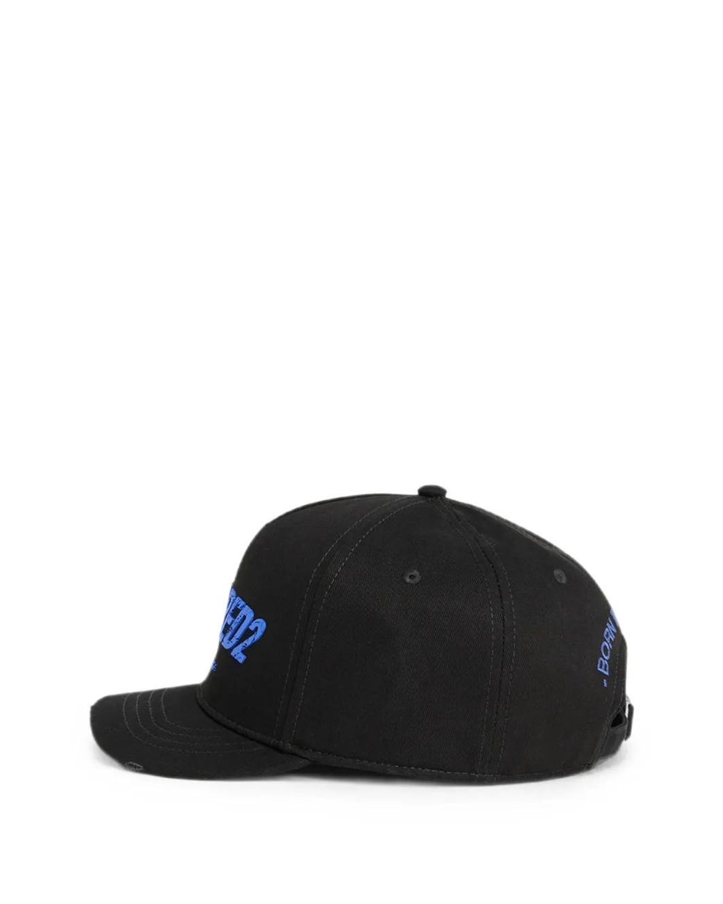 DSquared² Black Logo-Embroidered Baseball Cap for men