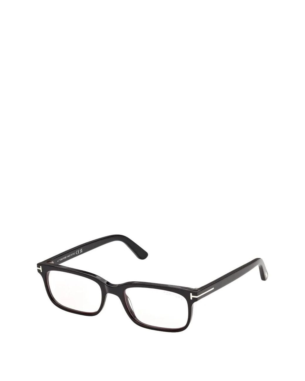 Tom Ford Black Scout-02 Rectangle-Frame Glasses