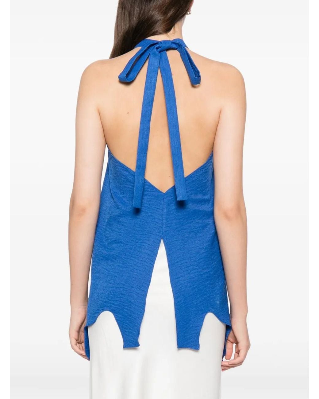 BLAKLACE Blue Floral Detailing Blouse