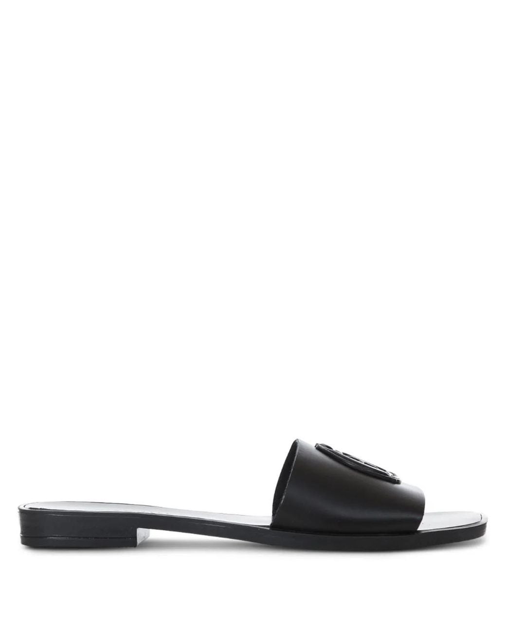 Just Cavalli Black Leather Slippers