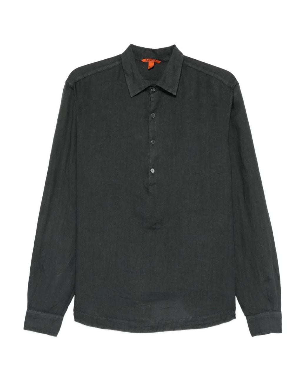 Barena Black Shirt Pavan S Telino Piombo for men