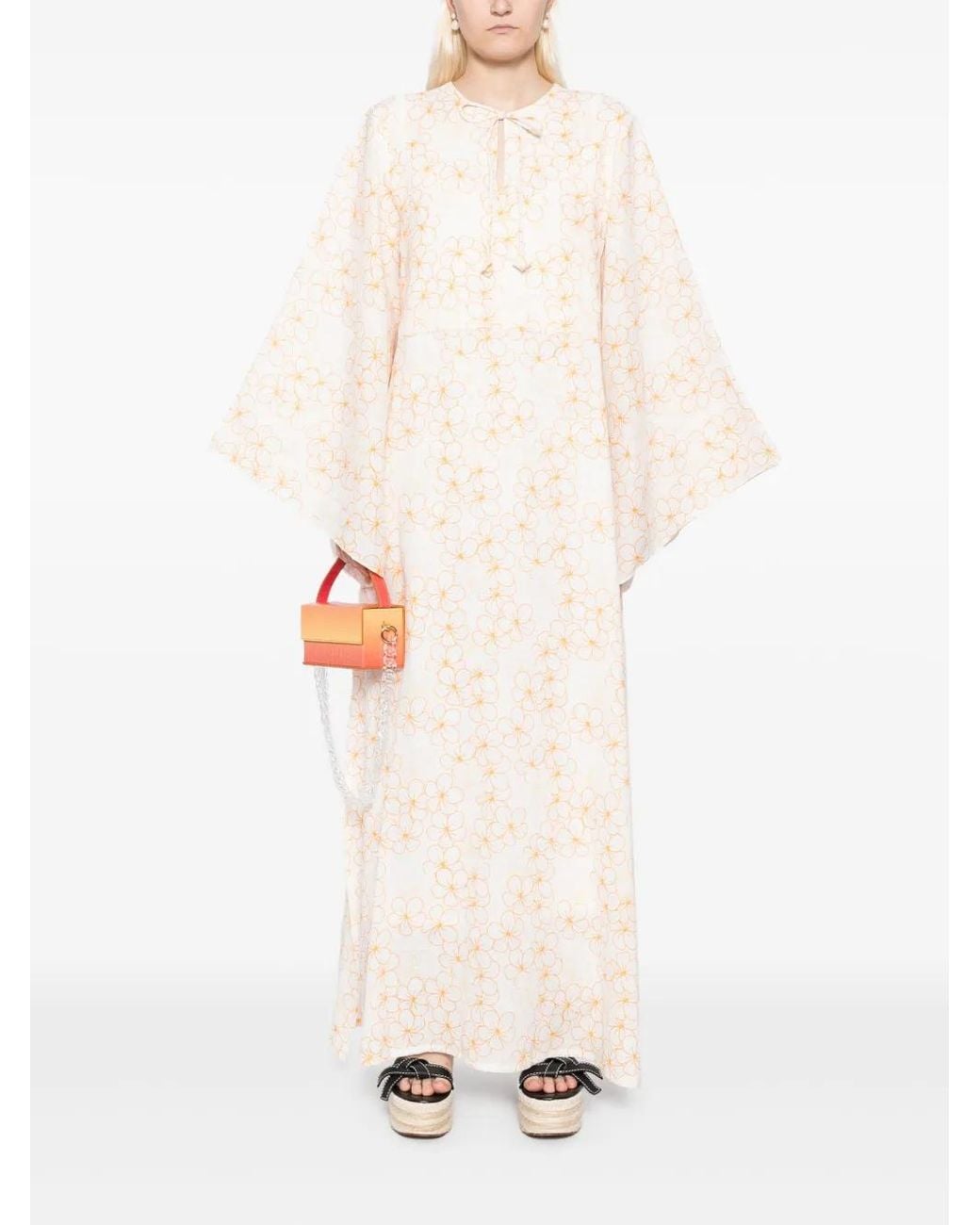 Bambah White Daisy Moza Dress