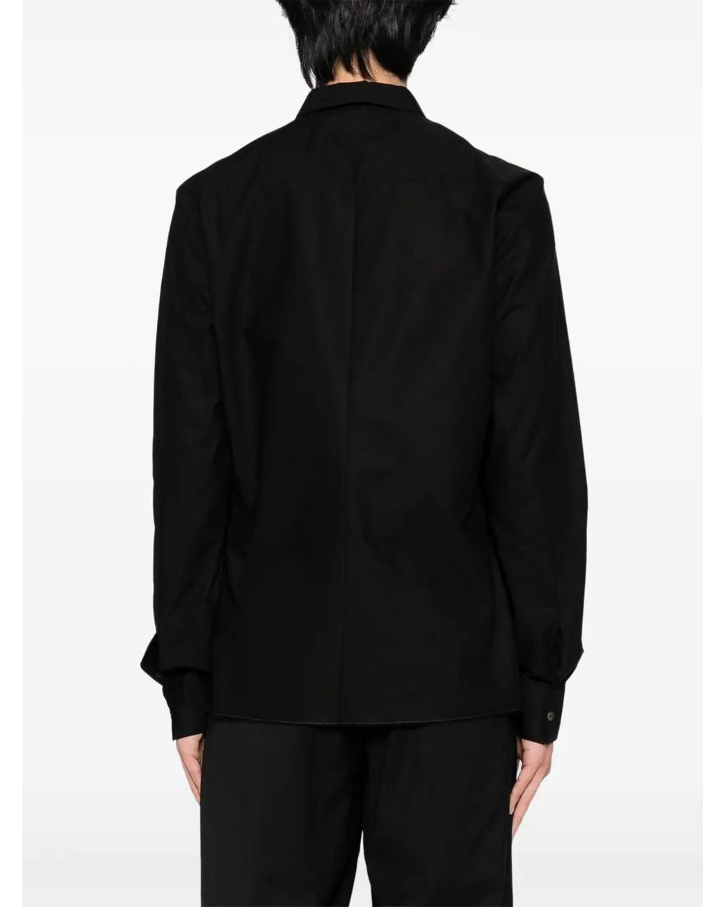 Label Under Construction Black Cotton Shirt for men