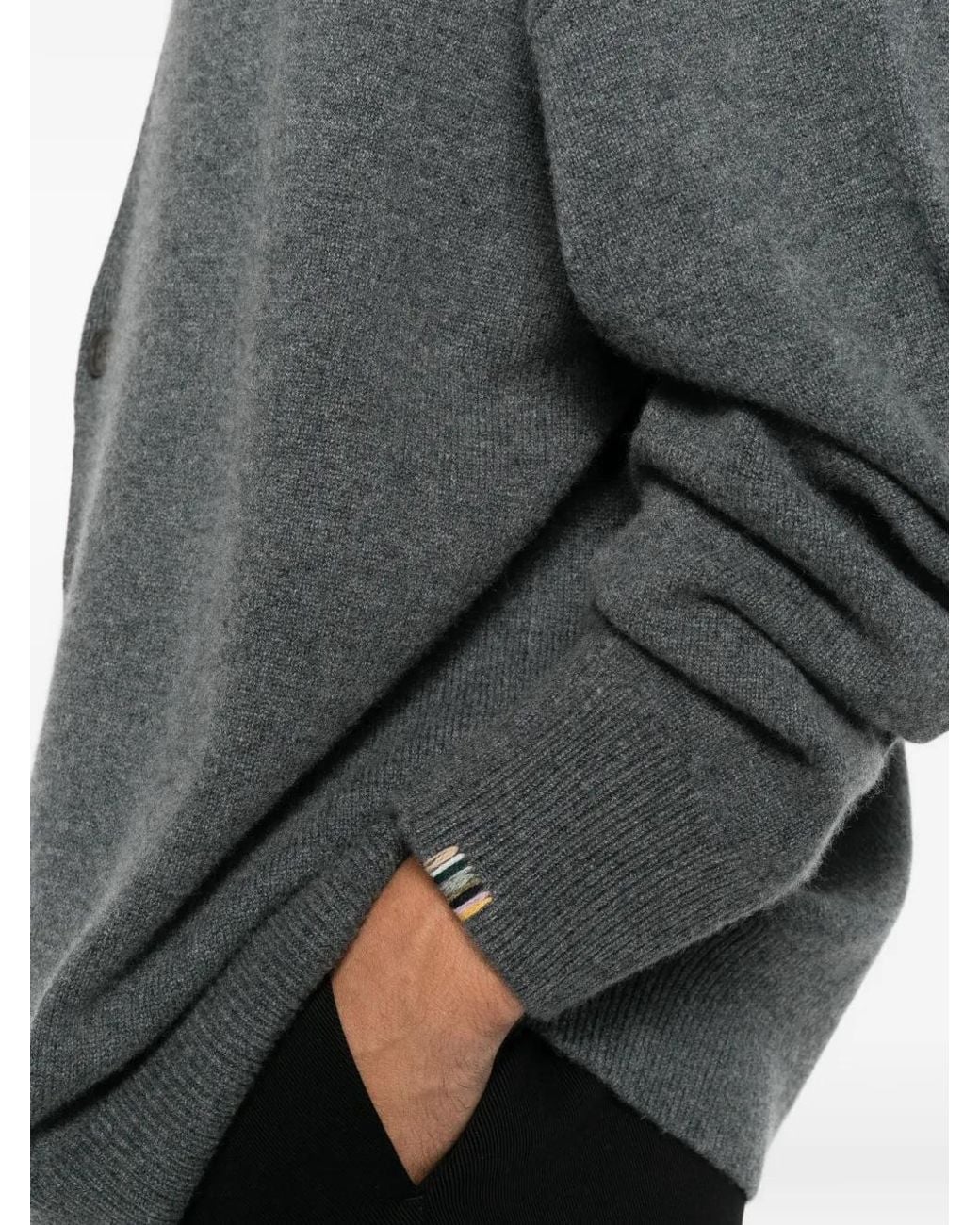 Extreme Cashmere Gray V-Neck Knitted Cardigan