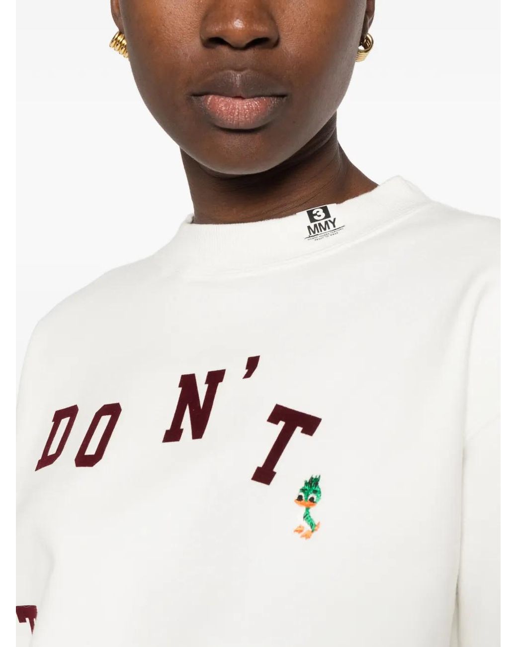 Maison Mihara Yasuhiro White Flocky-Print Sweatshirt
