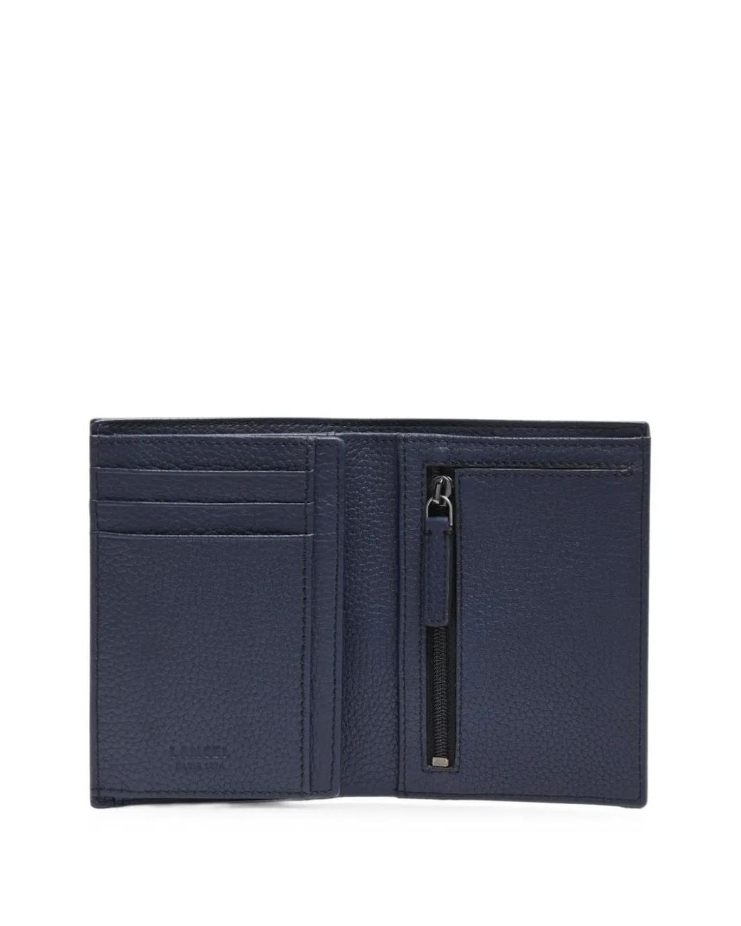 Lancel Blue Leon Grained Leather Wallet for men