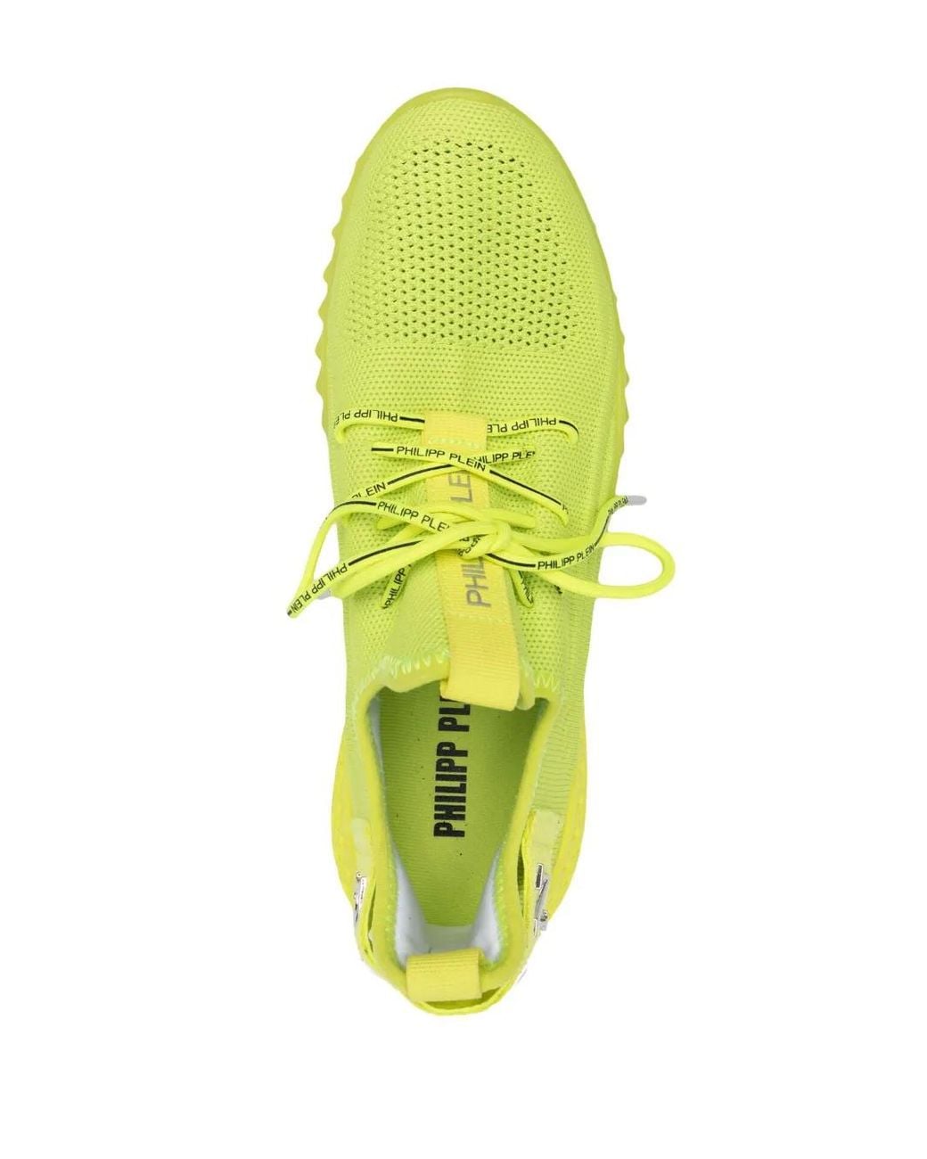 Philipp Plein Yellow Runner Iconic Lace-Up Sneakers