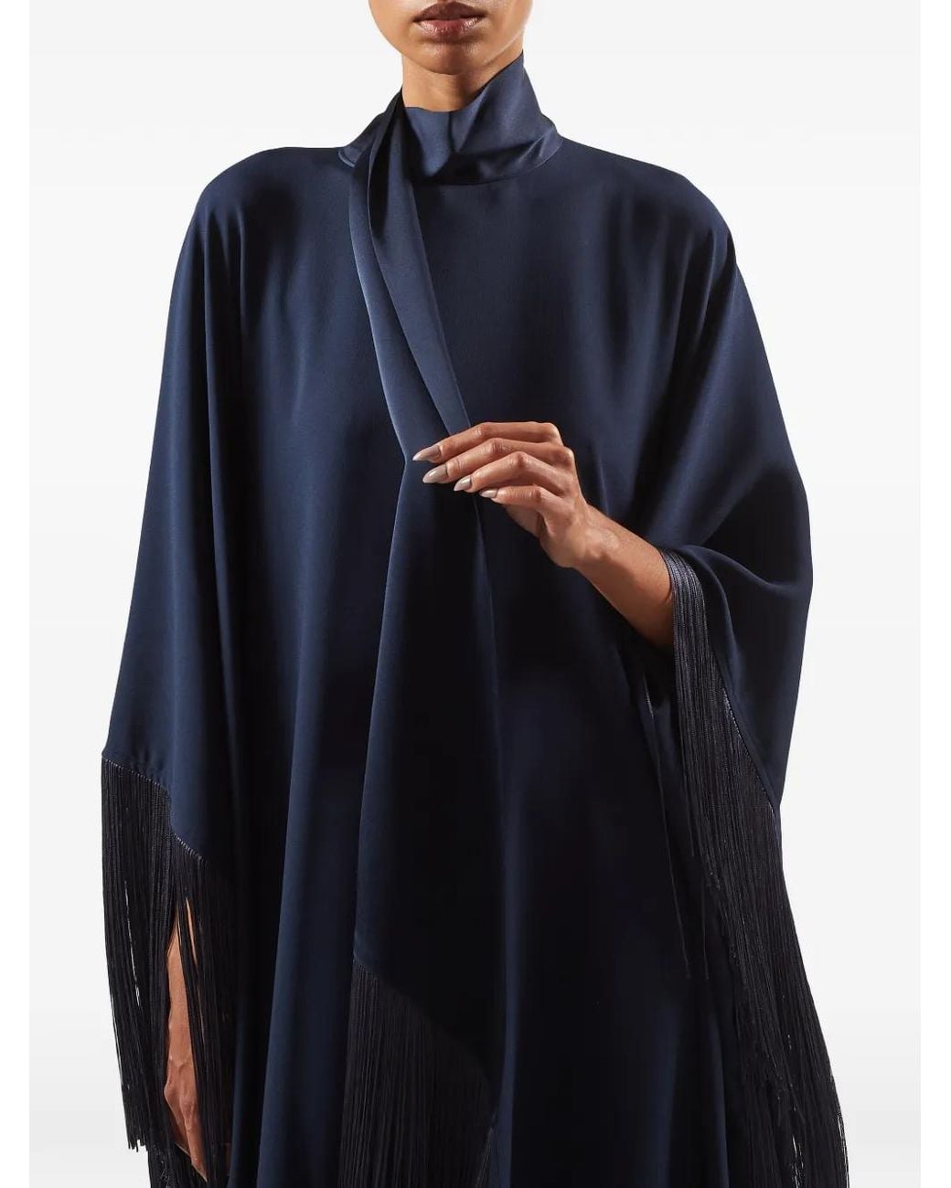 Taller Marmo Blue Mrs Ross Fringed Maxi Dress