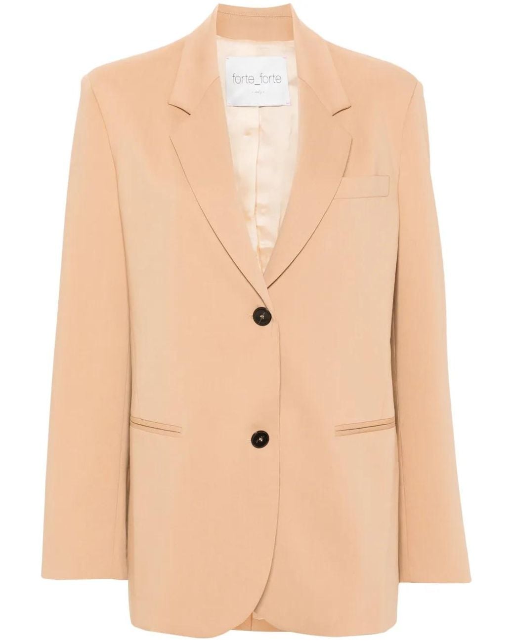 Forte_forte Natural Single-Breasted Blazer