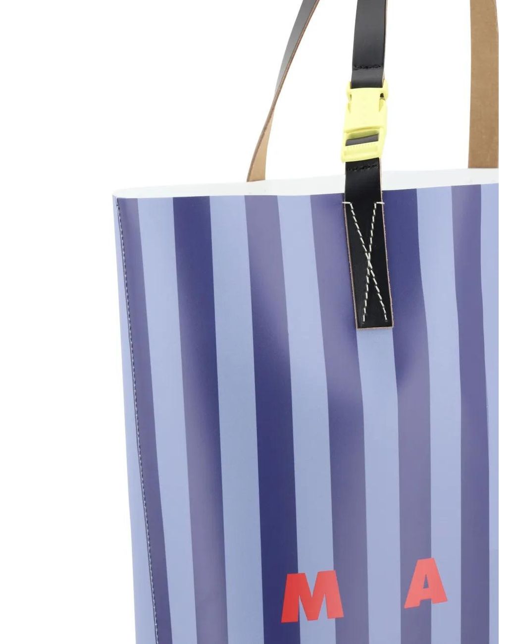 Borsa Tote A Righe di Marni in Blue da Uomo