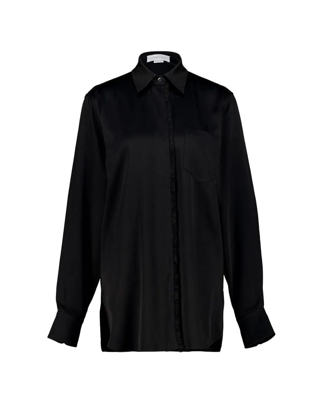 Stella McCartney Black Fringed Satin Shirt