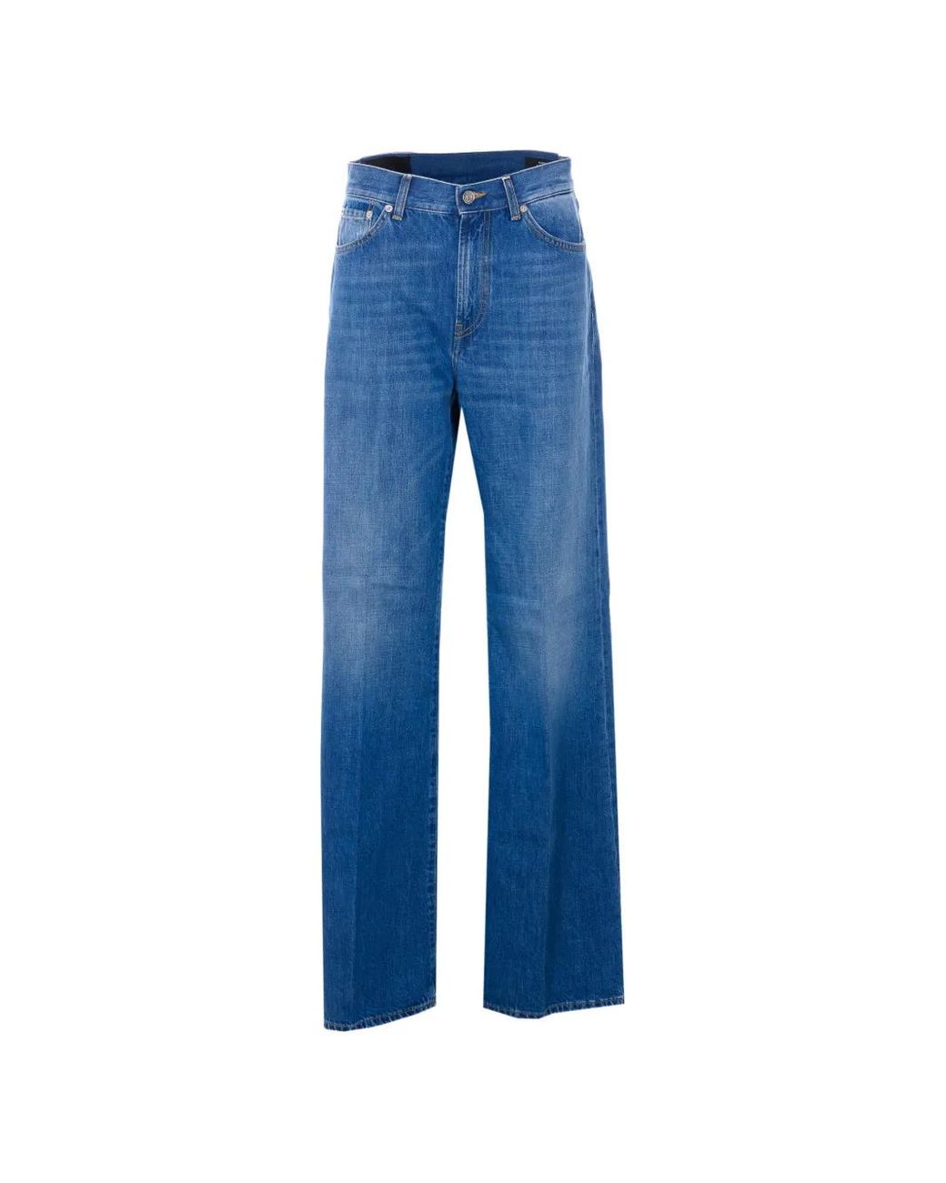 Dondup Blue Five-Pocket-Jeans Mit Logo-Patch