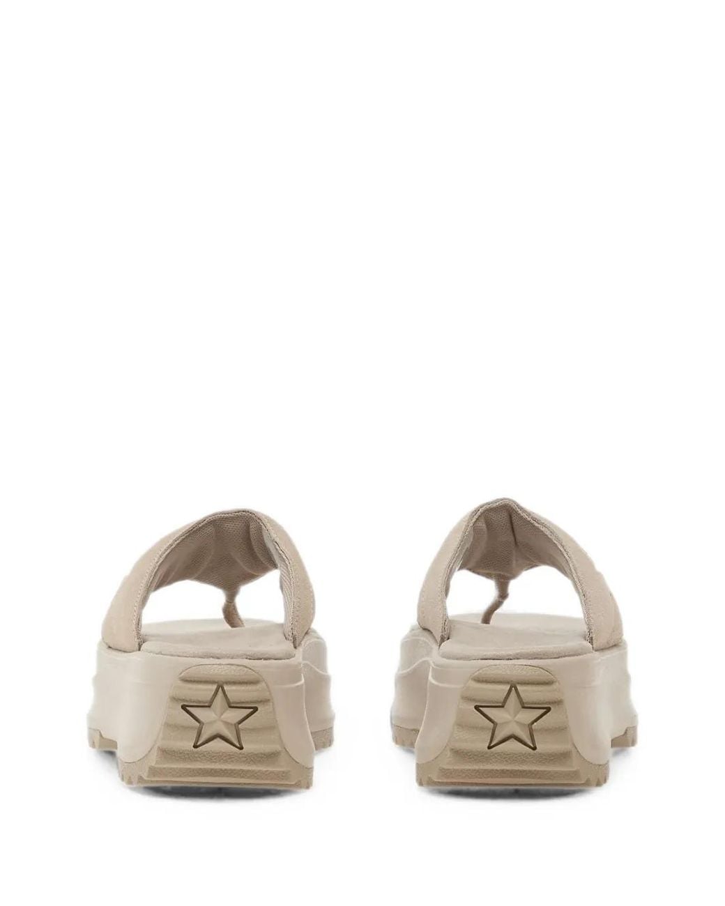Converse White Run Star Suede Platform Sandals