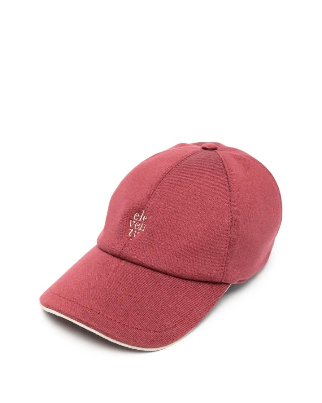 Eleventy Pink Logo-Embroidered Touch-Strap Baseball Cap for men