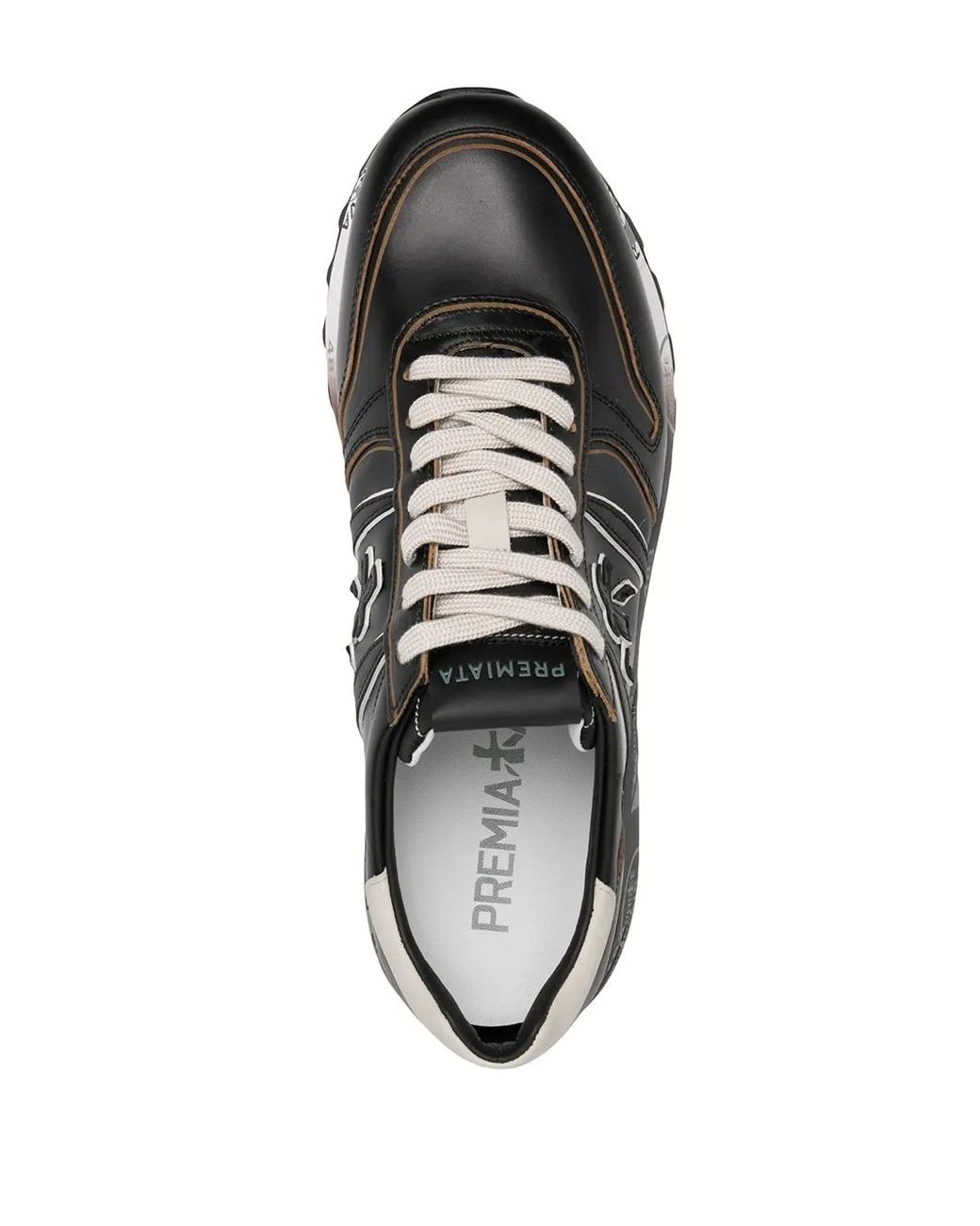 Premiata Black Lander Low-Top Sneakers for men
