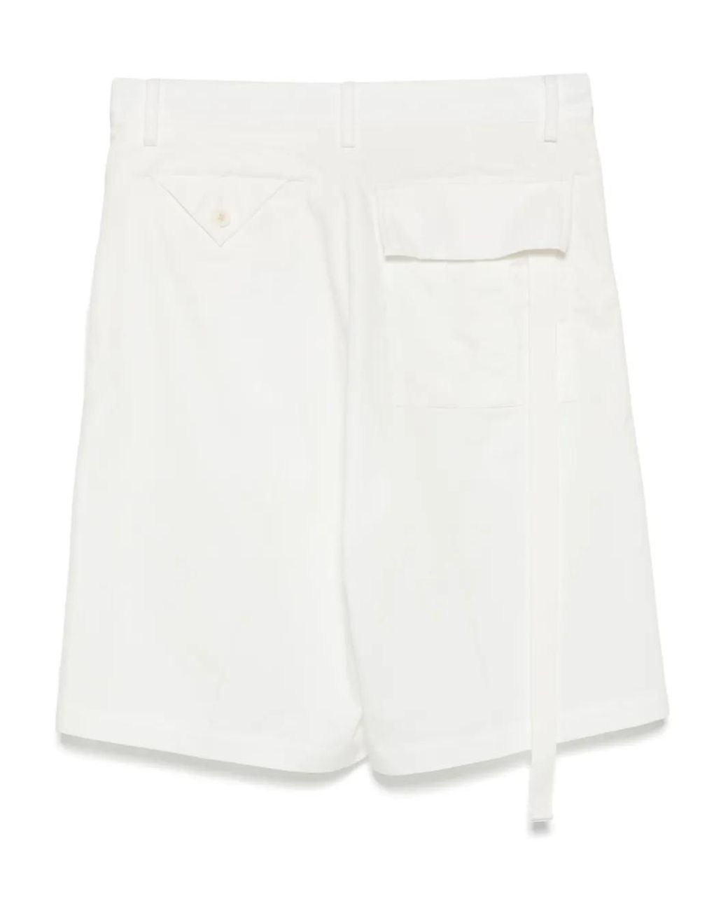 Undercover White Slash Pockets Shorts for men