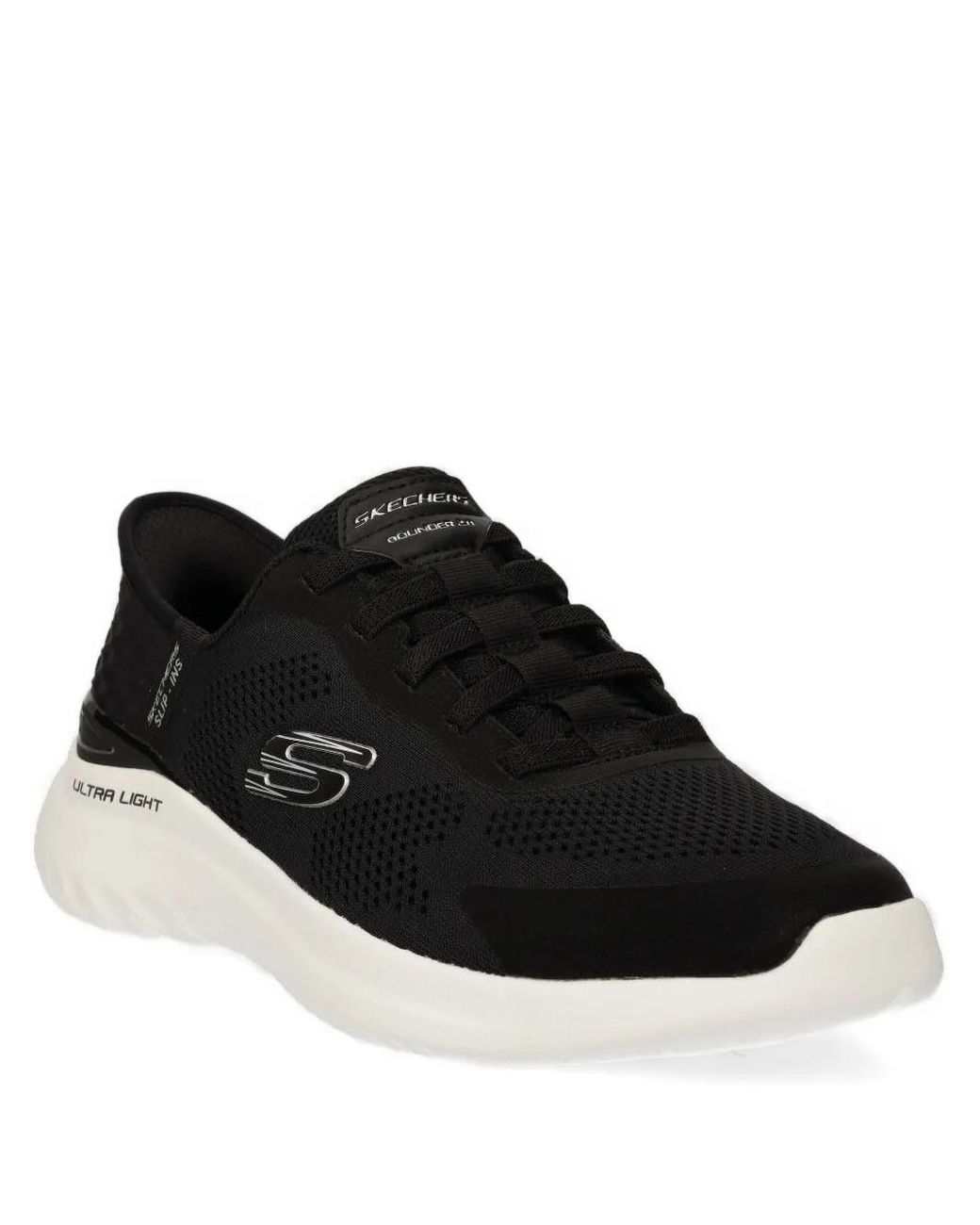Skechers Black Bounder Mesh Sneakers for men