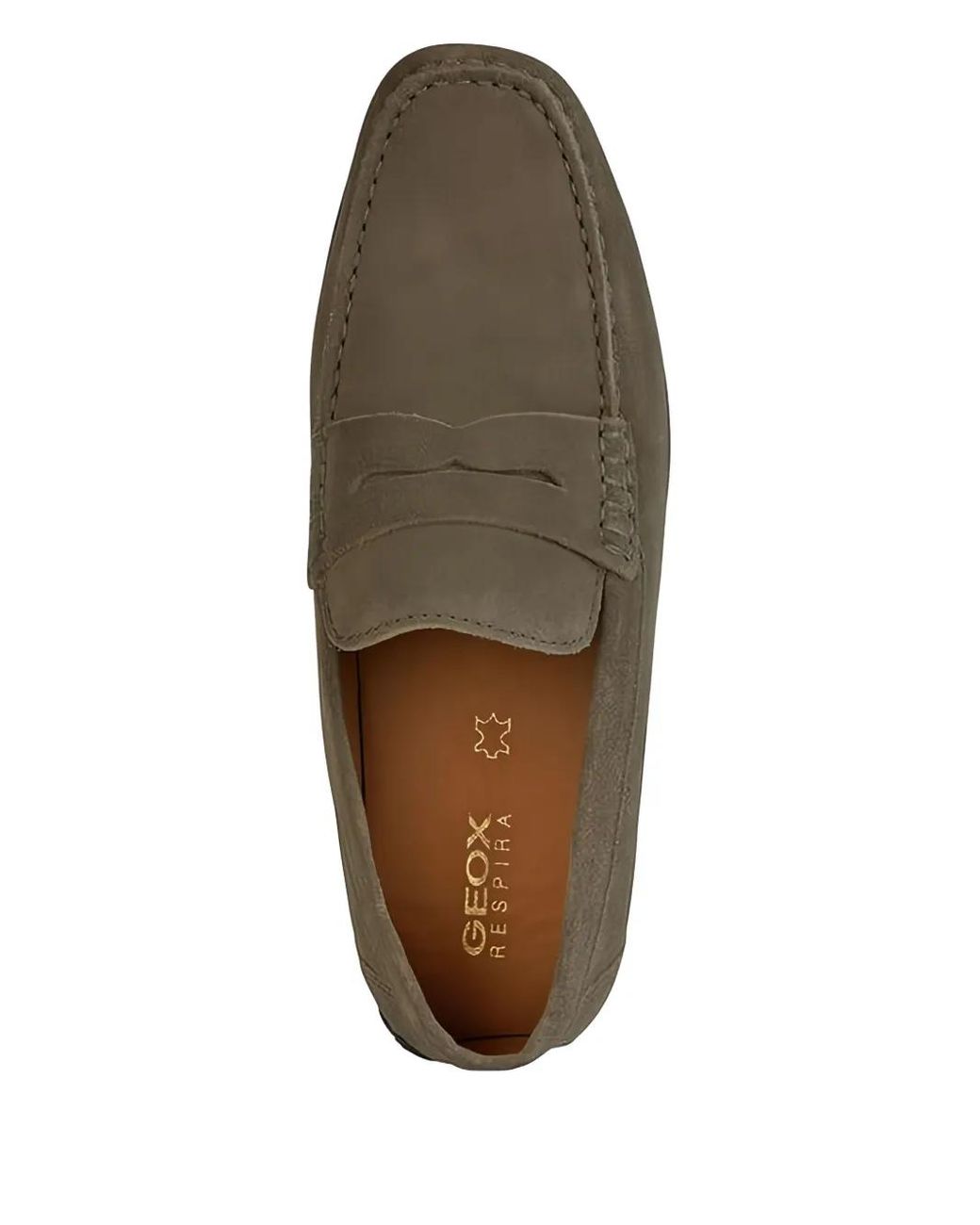Geox Gray Kosmopolis Penny-Slot Suede Loafers for men