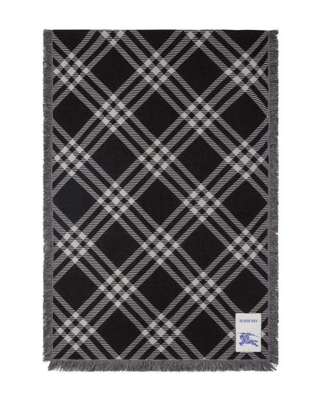 Bufanda A Cuadros Burberry de color Black