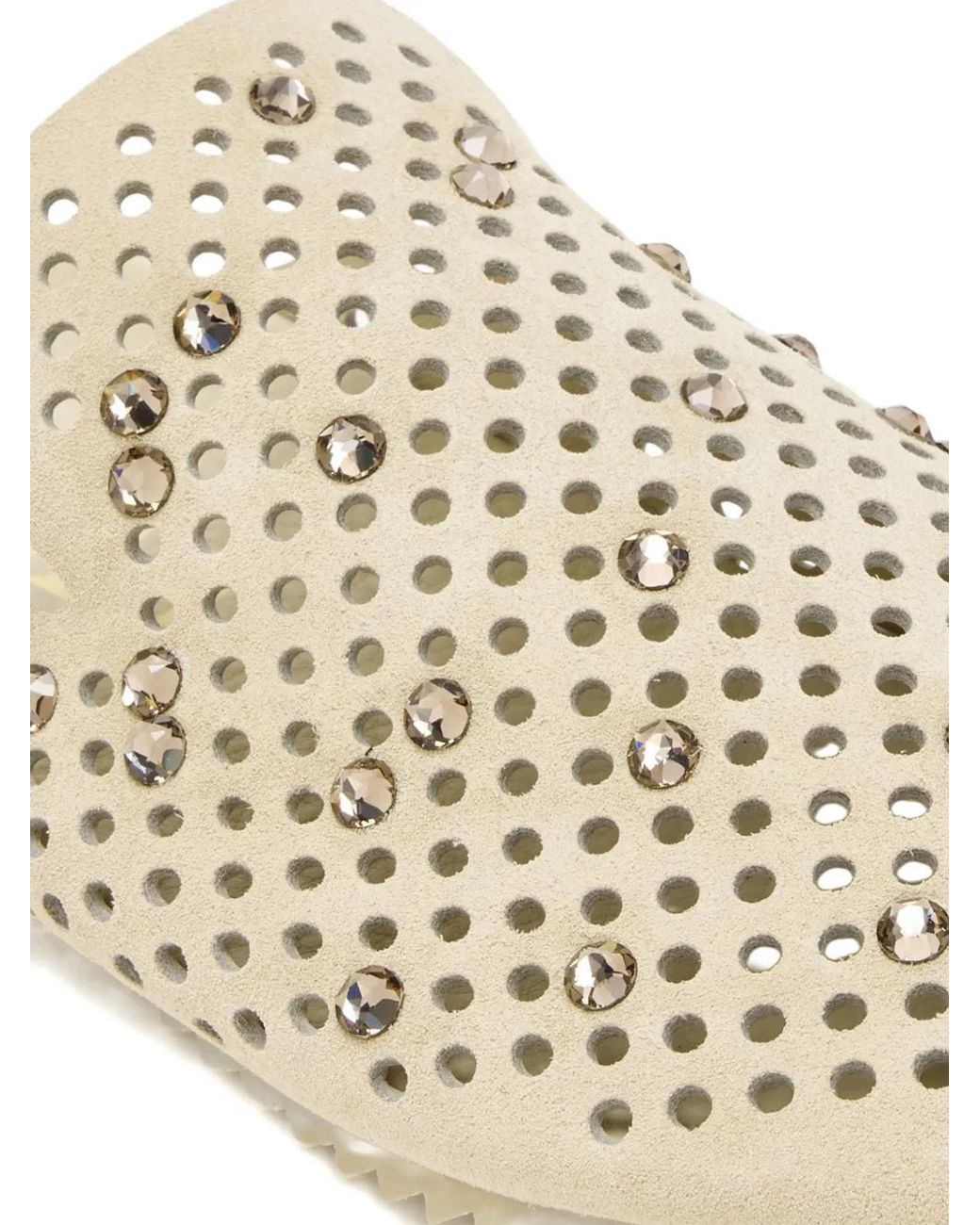 Pedro Garcia White Mules À Détails De Perforations Et Ornements